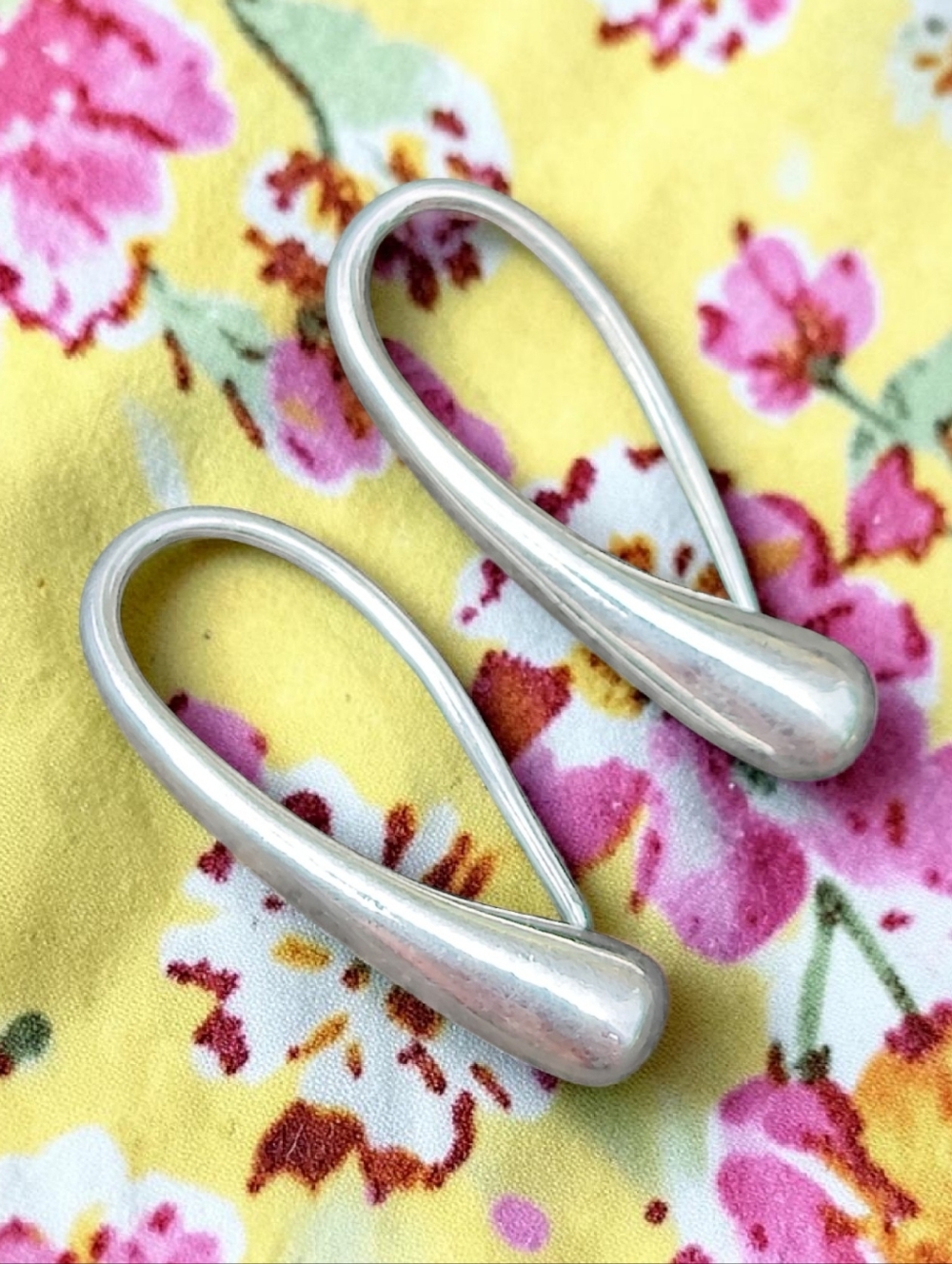 Solid Sterling Silver Teardrop Earrings